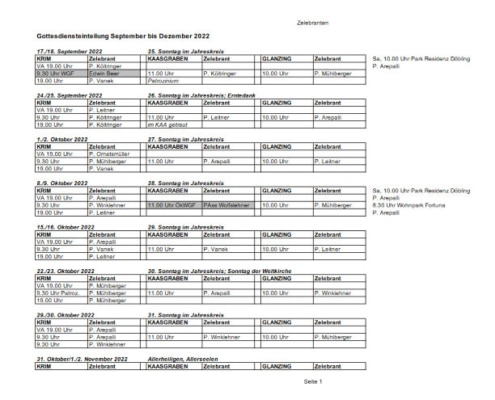 gottesdiensteinteilung